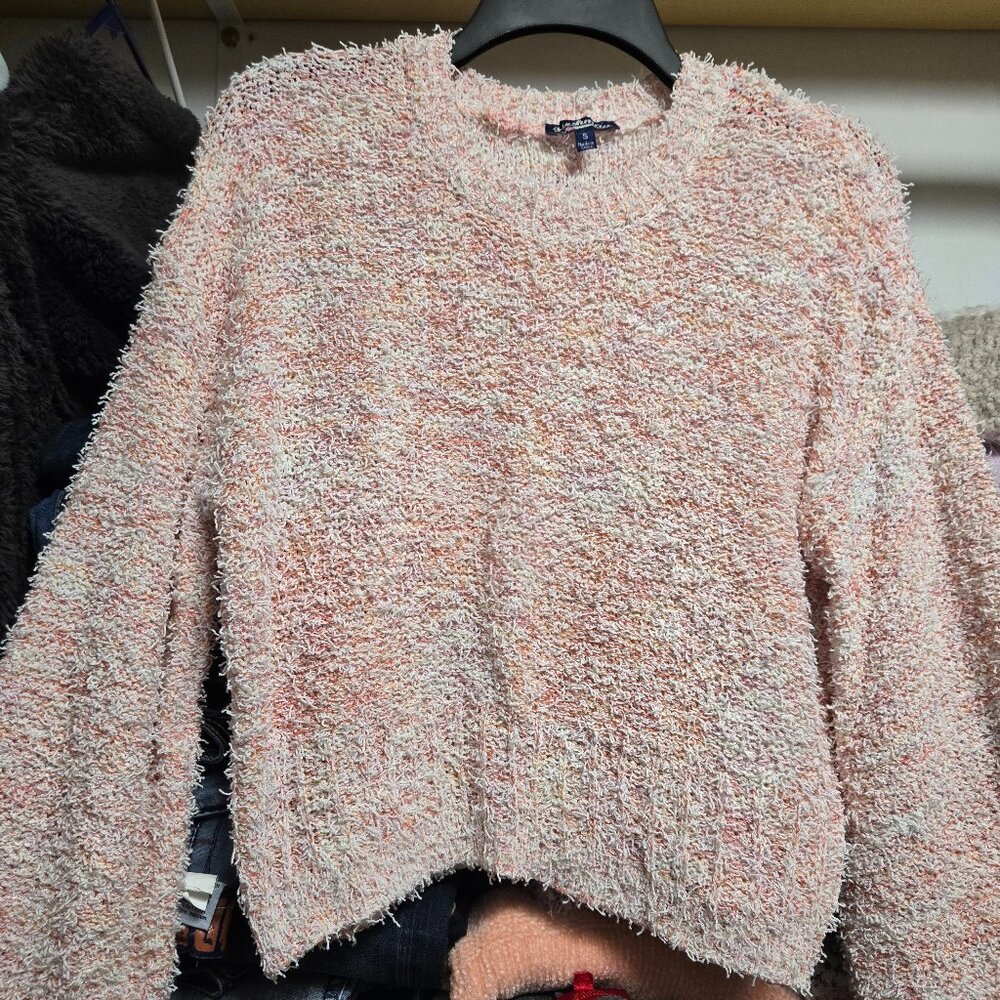 Pink and orange crop sweater